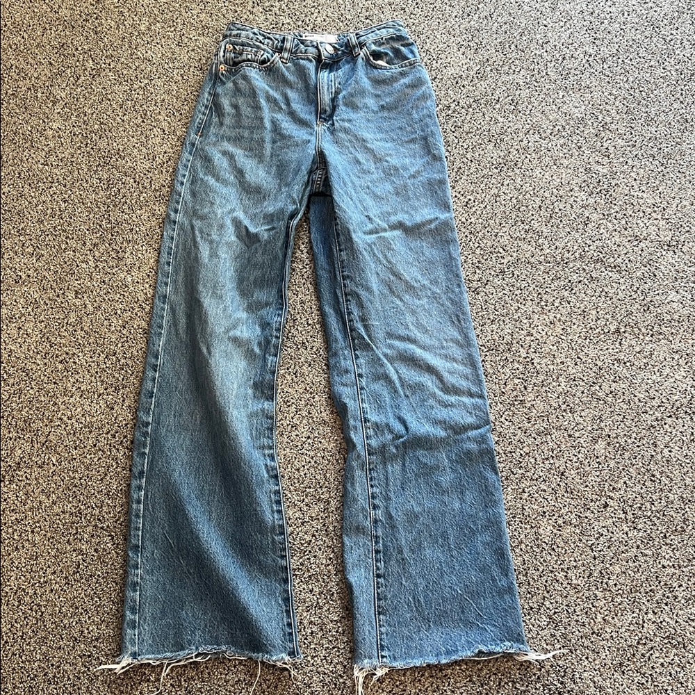 Garage Blue Wide-Leg Jeans